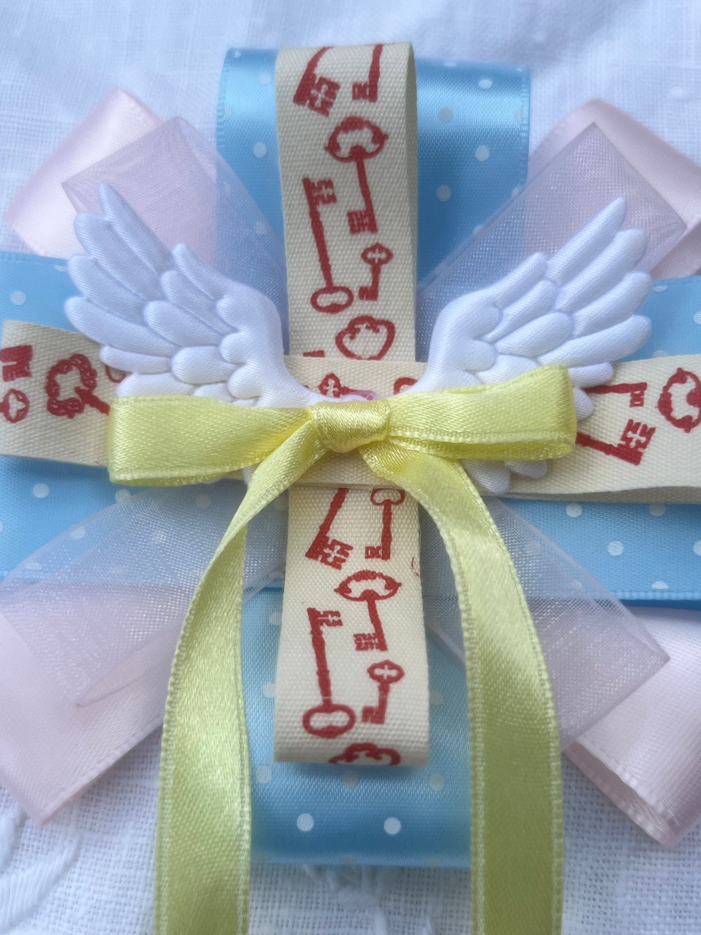Angel Keys Ribbon Rosette