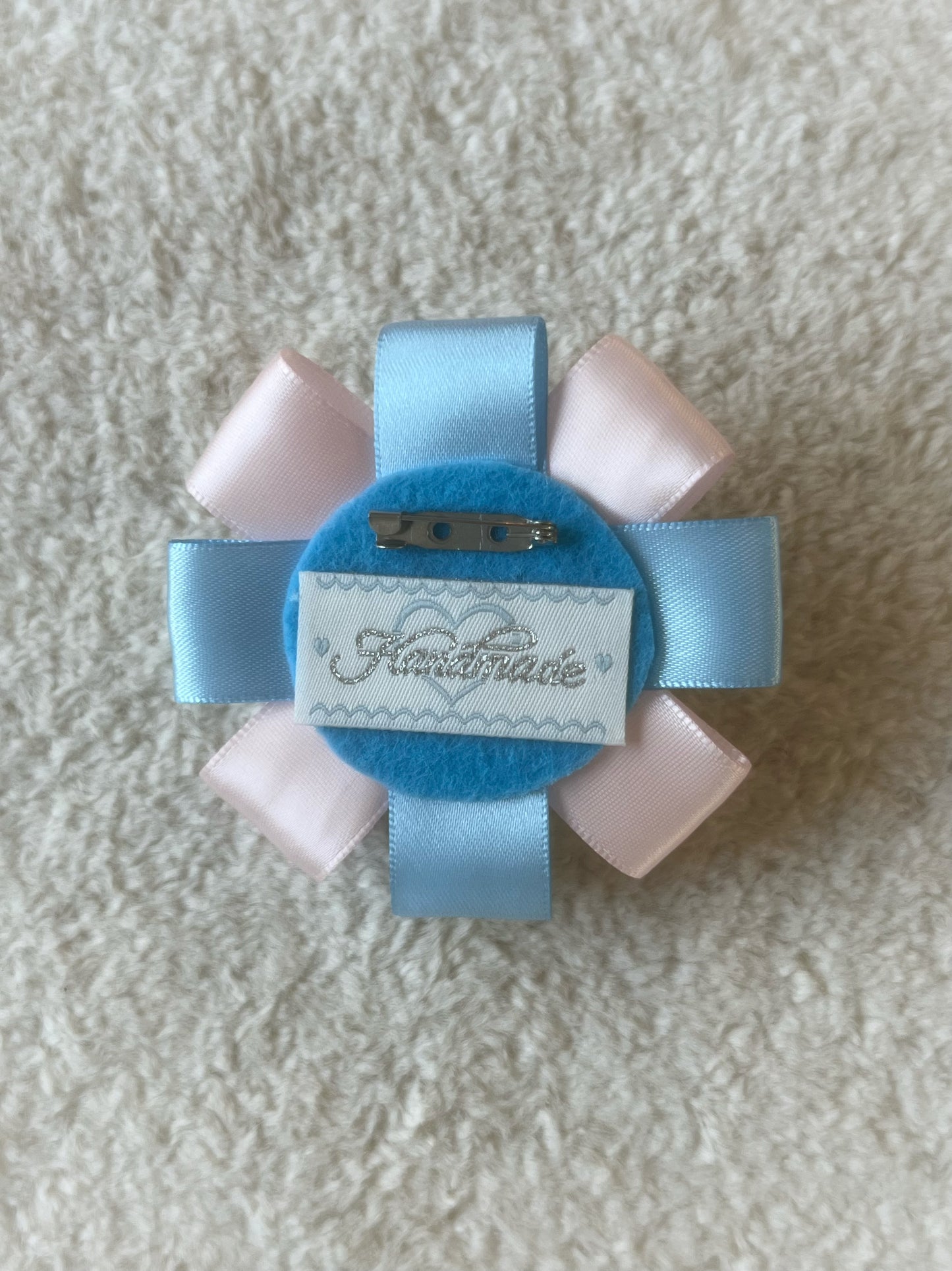 Rosebud Polka Ribbon Rosette