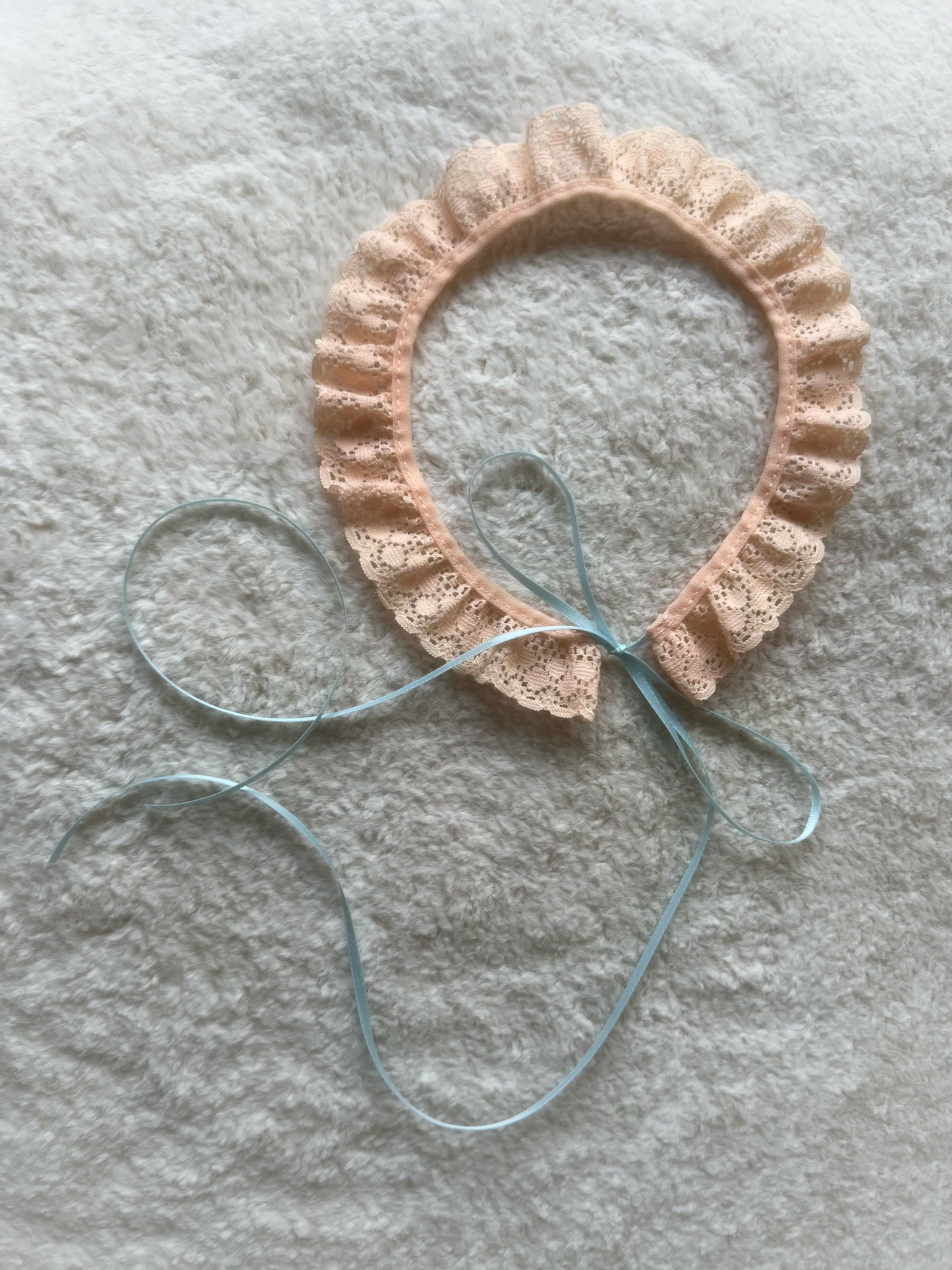 Peach Ruffle Lace Collar
