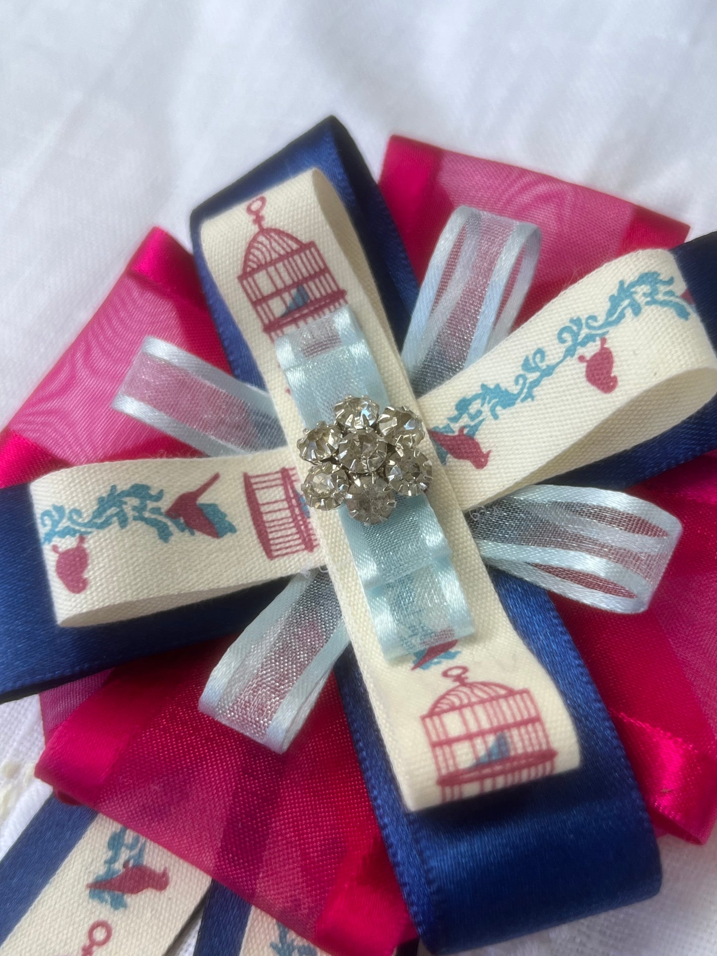 Blooming Birdcage Ribbon Rosette