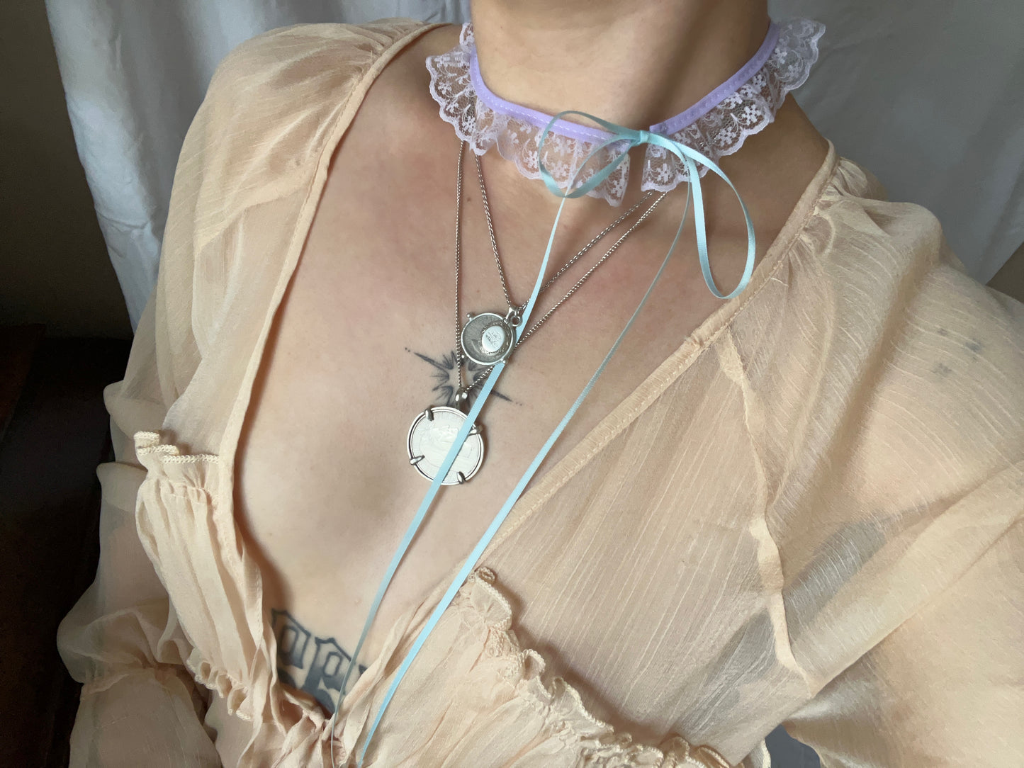 Lilac Whisper Lace Collar