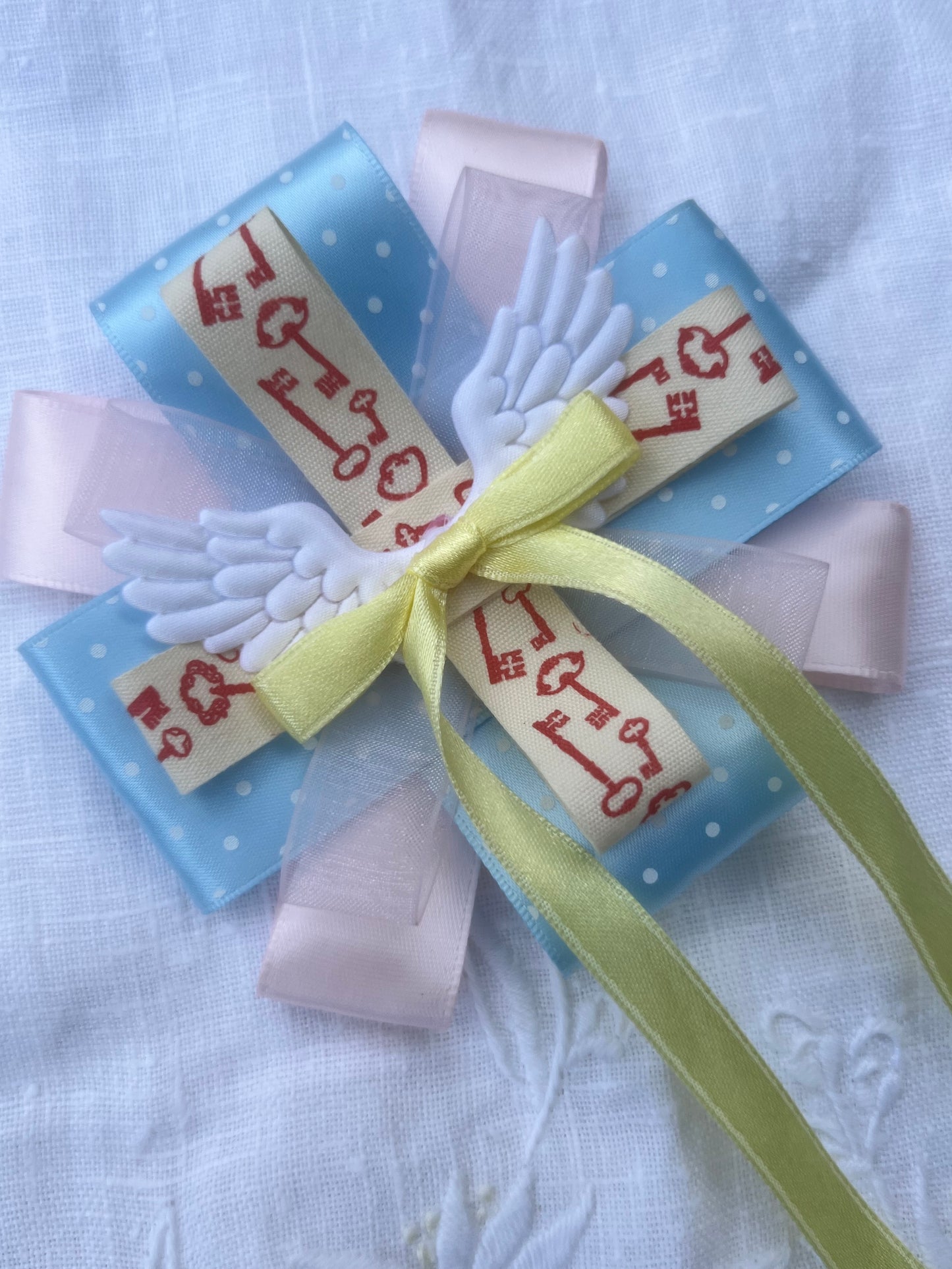 Angel Keys Ribbon Rosette