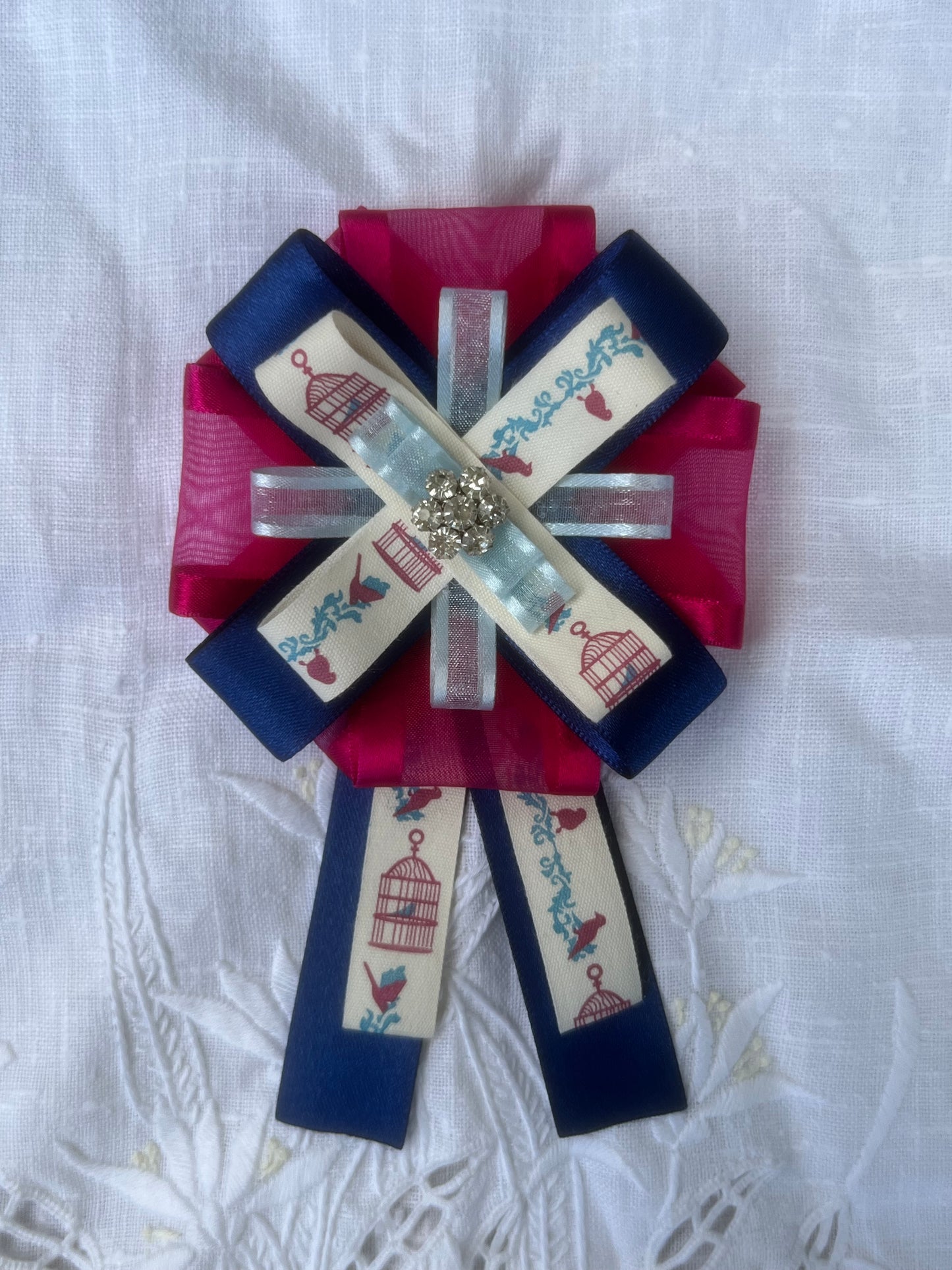 Blooming Birdcage Ribbon Rosette