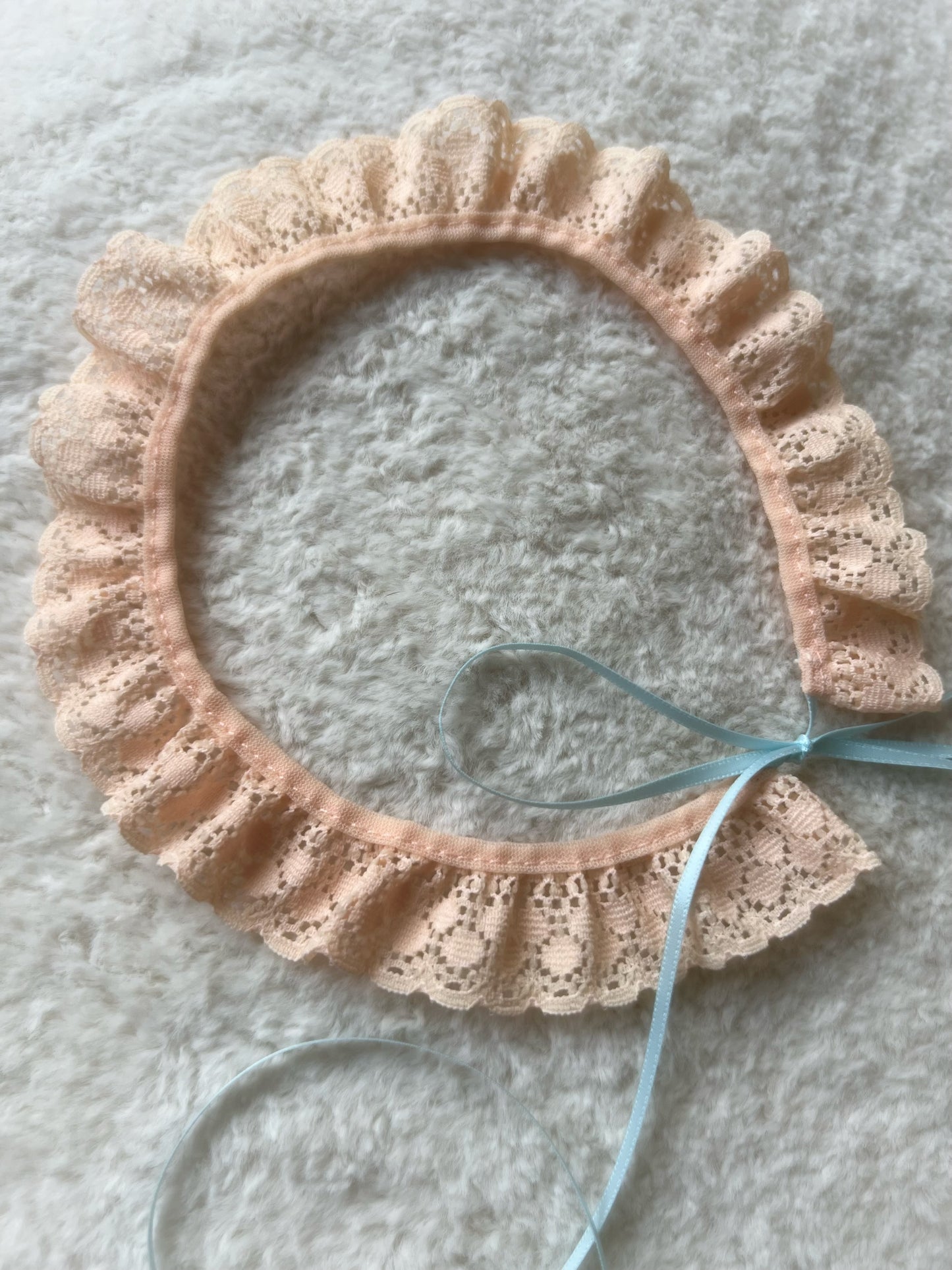Peach Ruffle Lace Collar