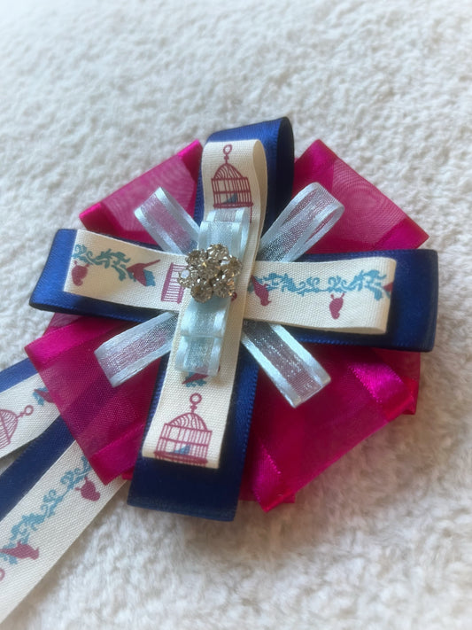 Birdcage Blooms Ribbon Rosette