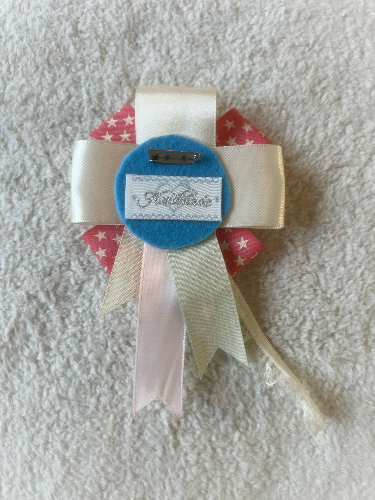 Pastel Star Angel Wing Ribbon Rosette