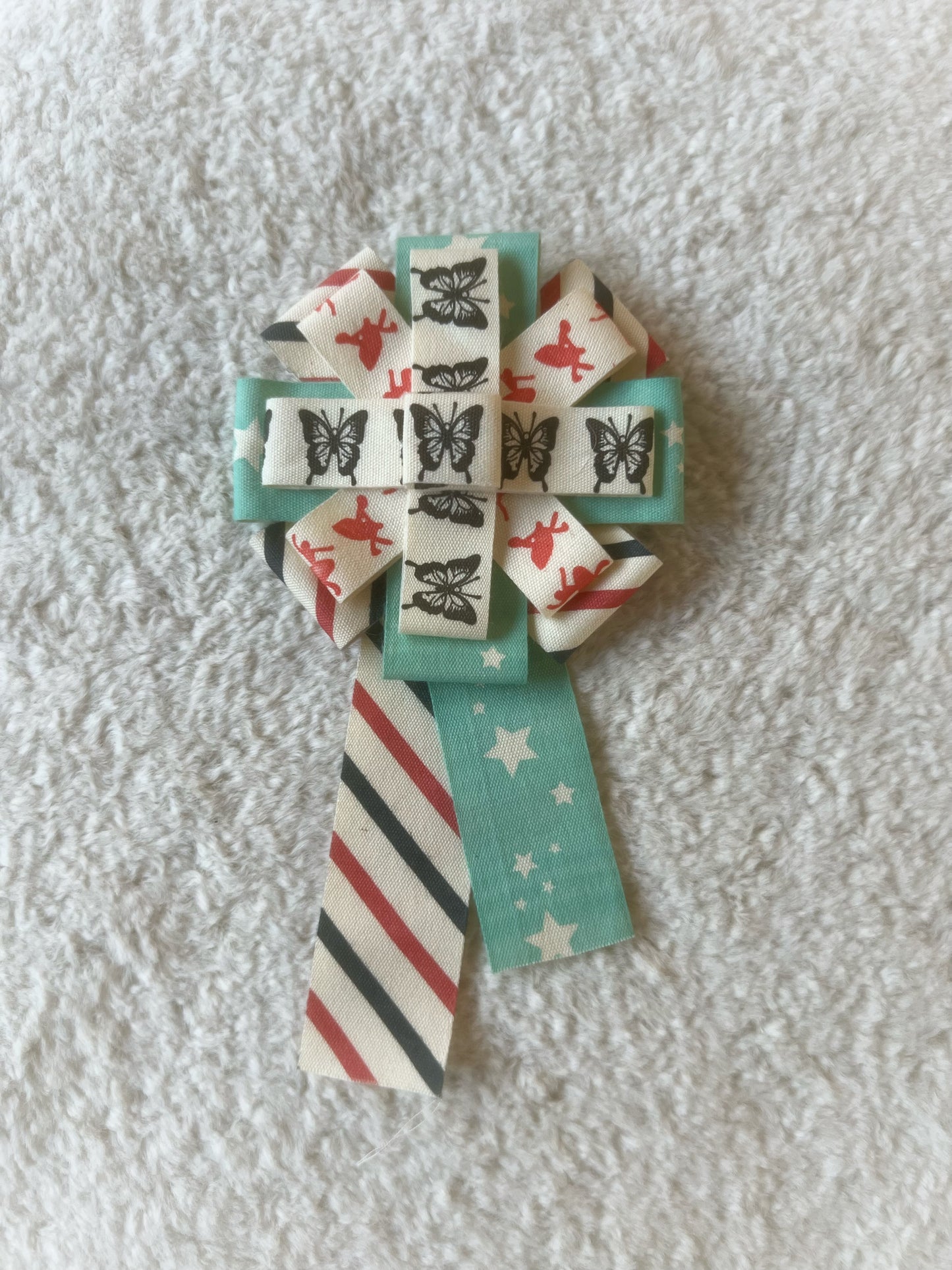 Butterfly & Stars Cotton Ribbon Rosette