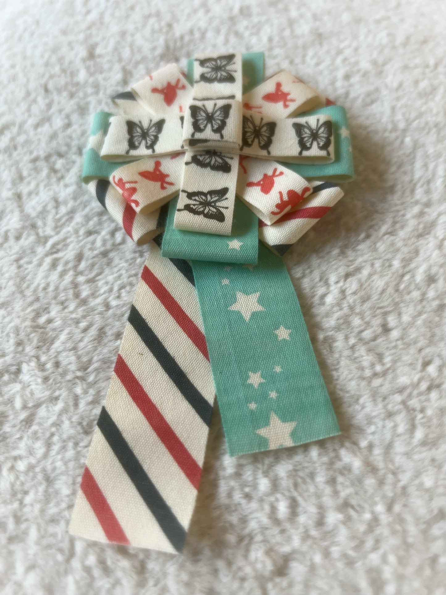 Butterfly & Stars Cotton Ribbon Rosette