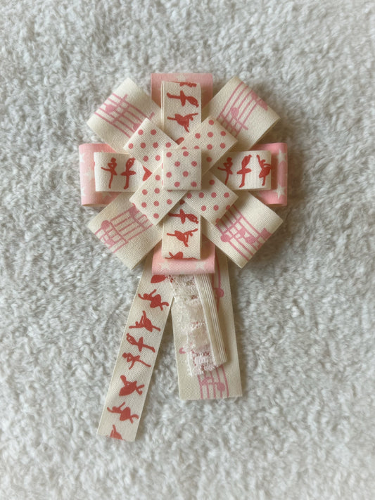 Pink Ballerina Cotton Ribbon Rosette