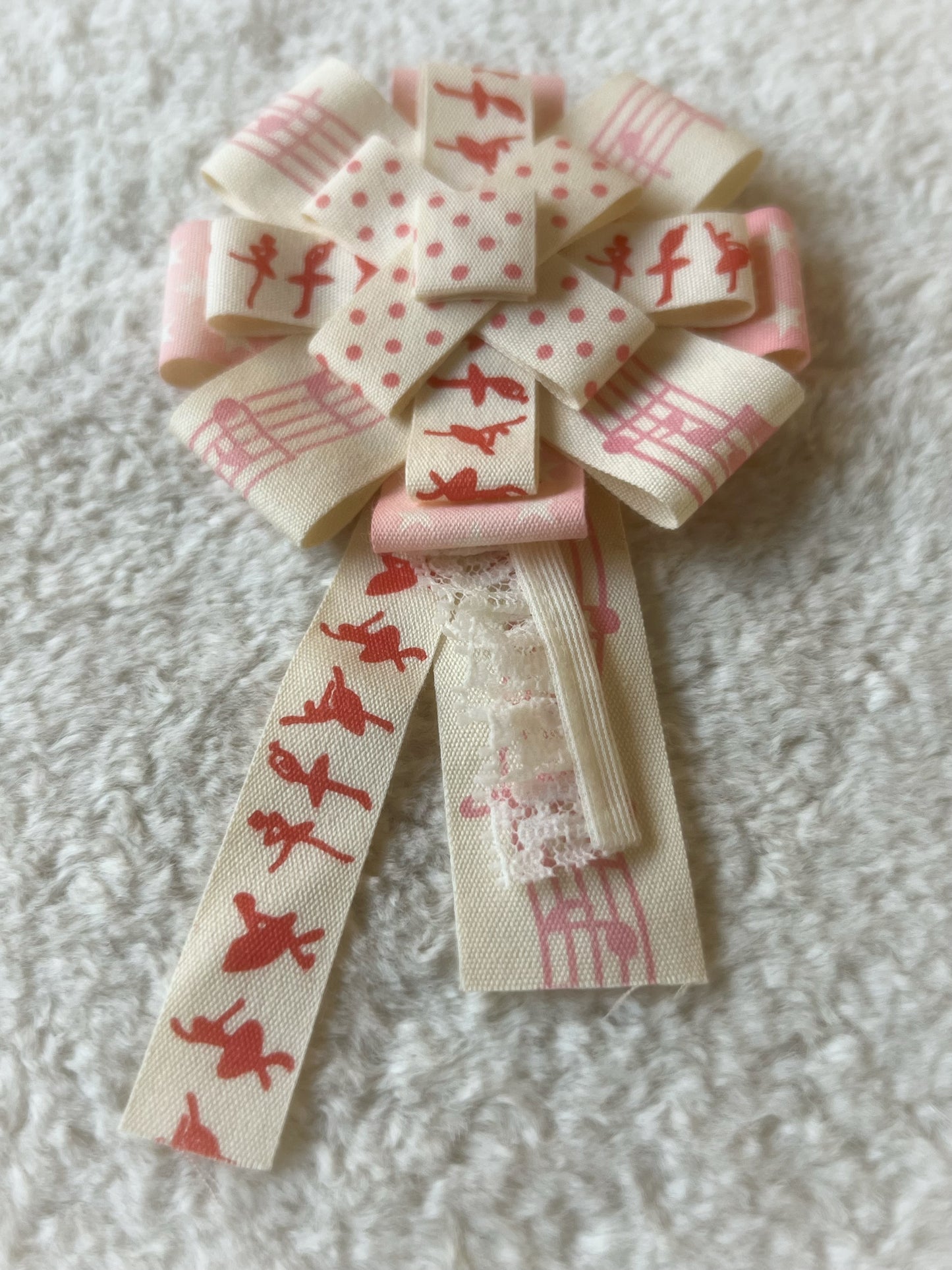 Pink Ballerina Cotton Ribbon Rosette