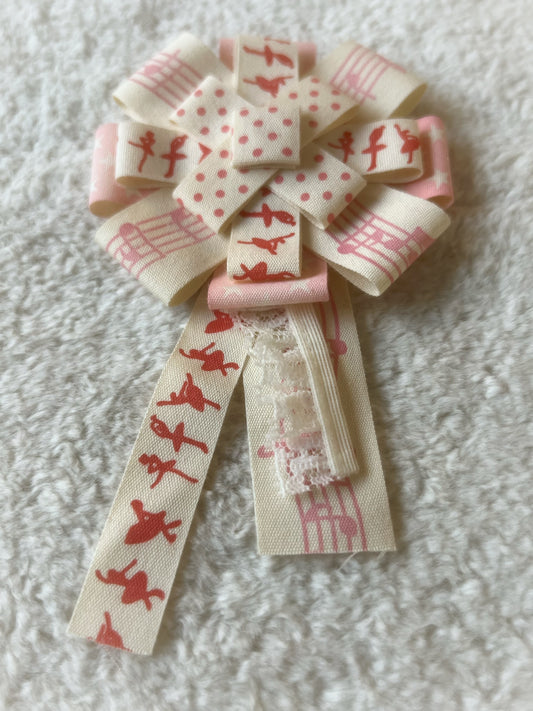 Pink Ballerina Cotton Ribbon Rosette