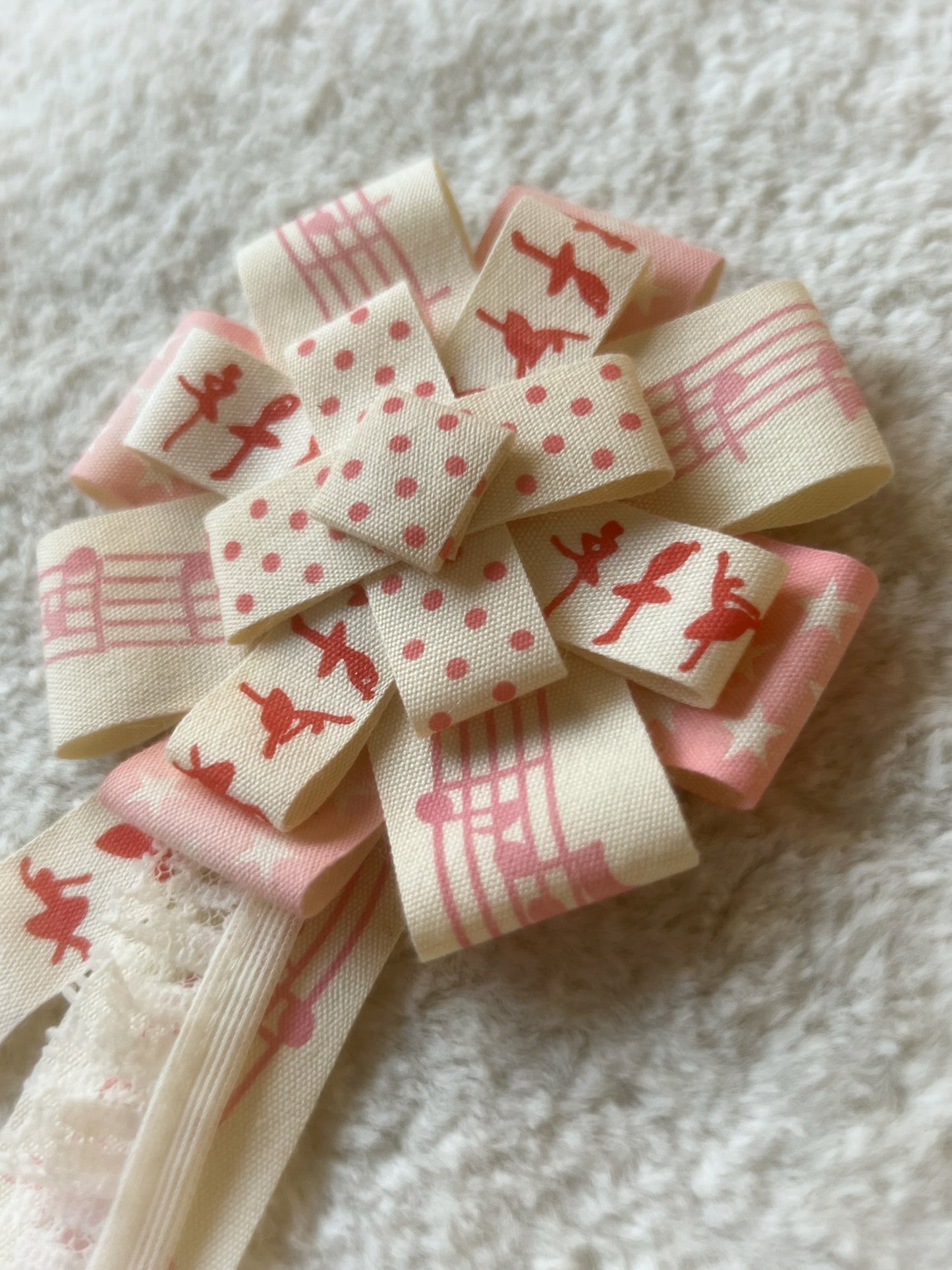 Pink Ballerina Cotton Ribbon Rosette